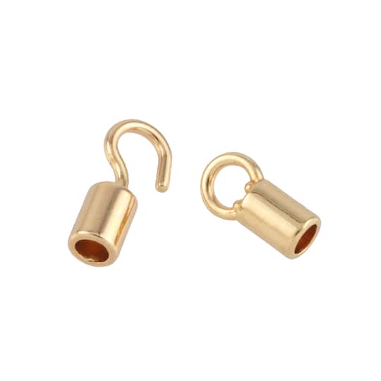 Gold Cord End Cap Closure Sets by Bead Landing&#x2122;